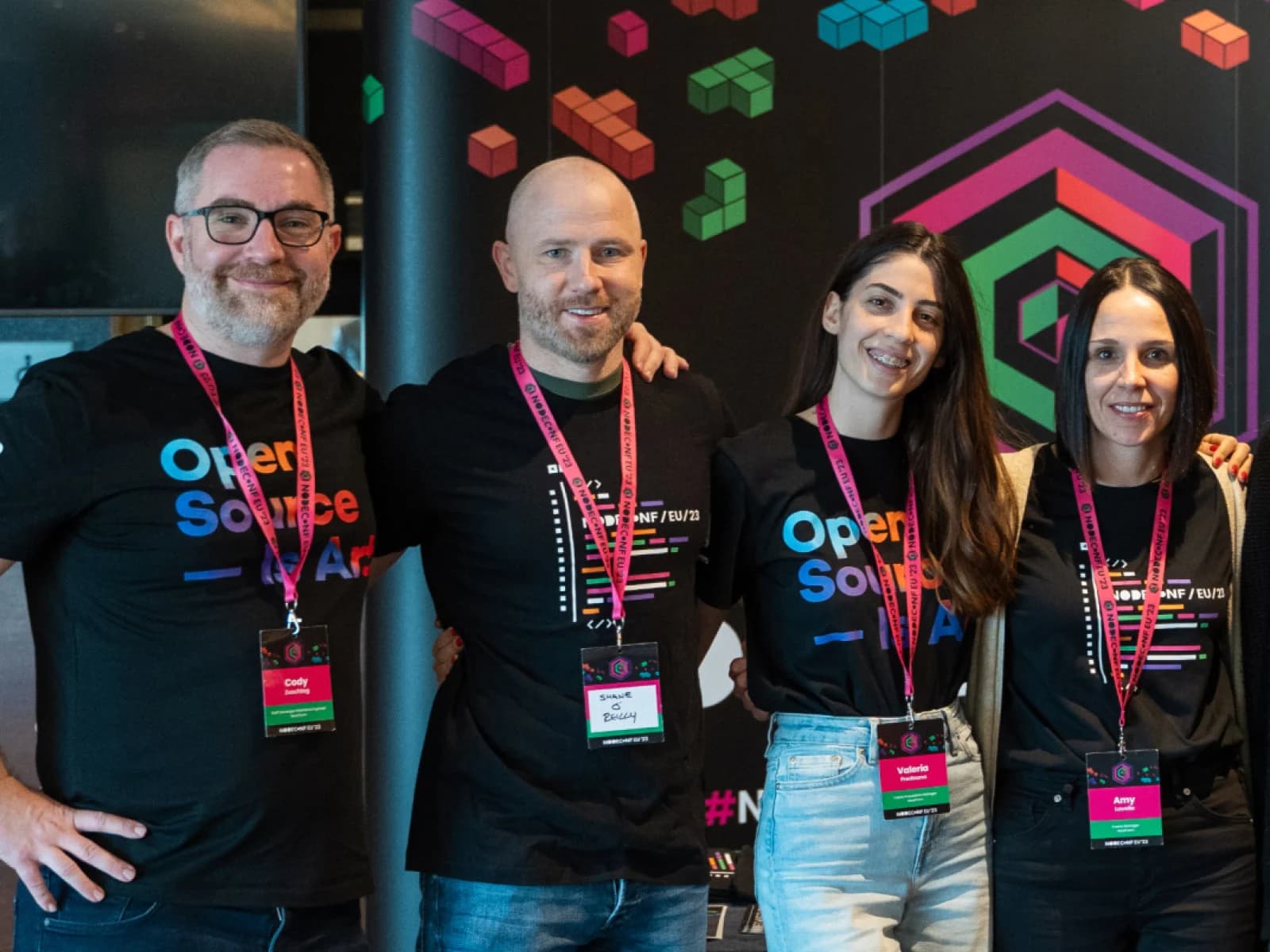 A group of colleagues standing together