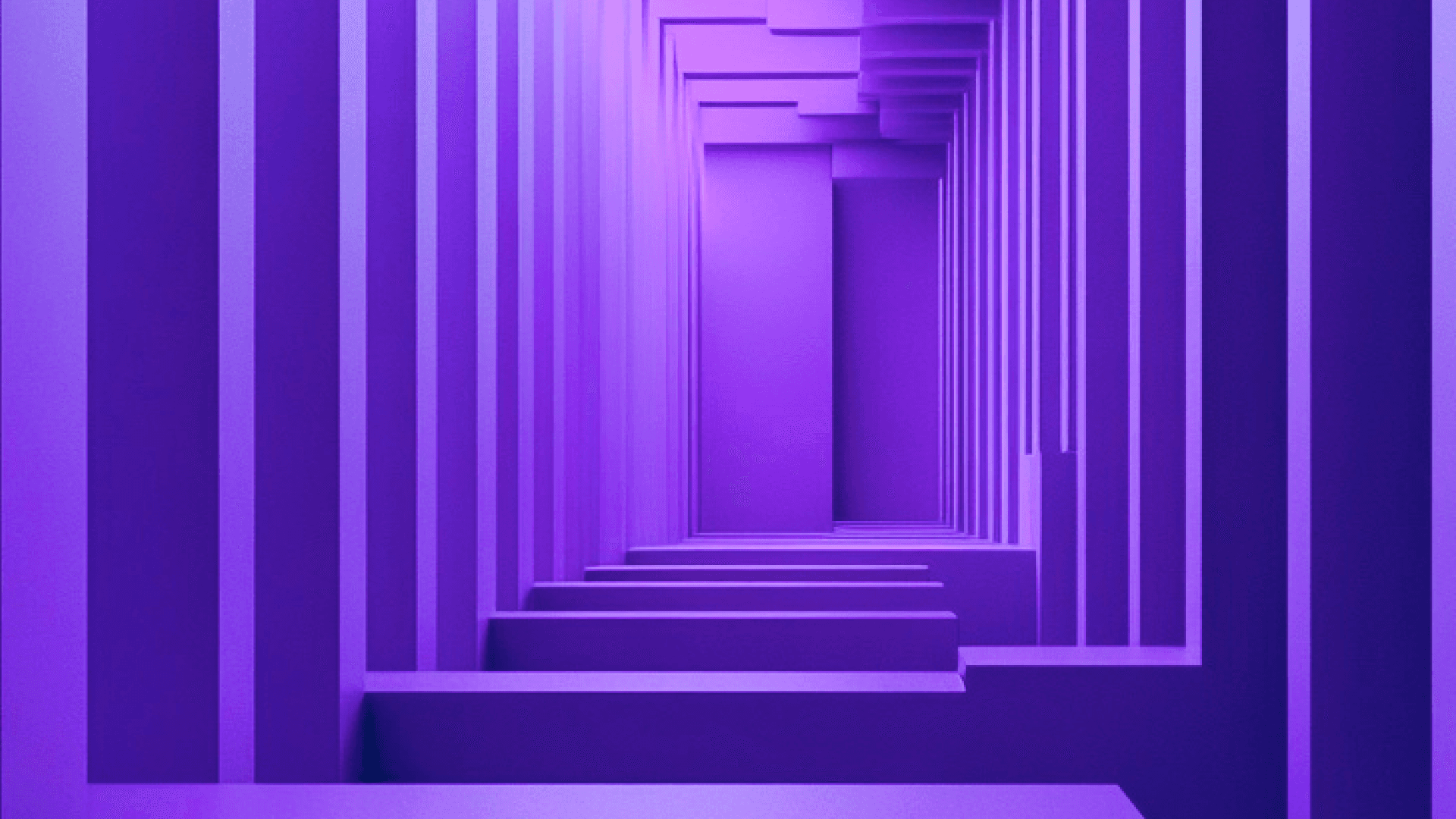 A purple room-style scene that looks like a grided cinema