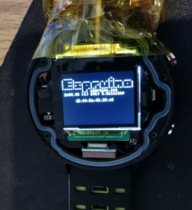 a smartwatch running espruino