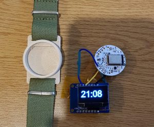 picture of crude hacked watch components